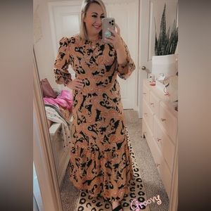 Paisley print maxi dress